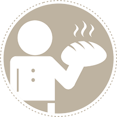 icon Bäcker mit Brot
